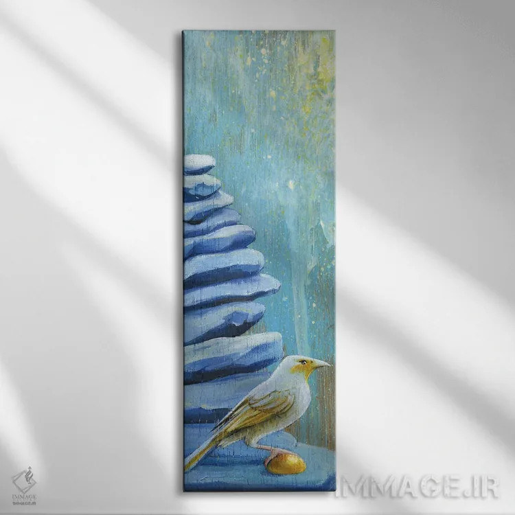 تابلو افکار عمیق اثر گیگی چن - نمای روبهرو روی دیوار