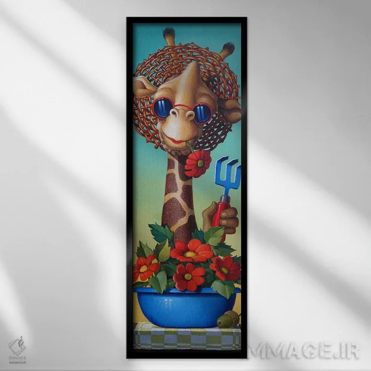 تابلو باغبان اثر فرانک وارمدام - نمای قابدار مشکی