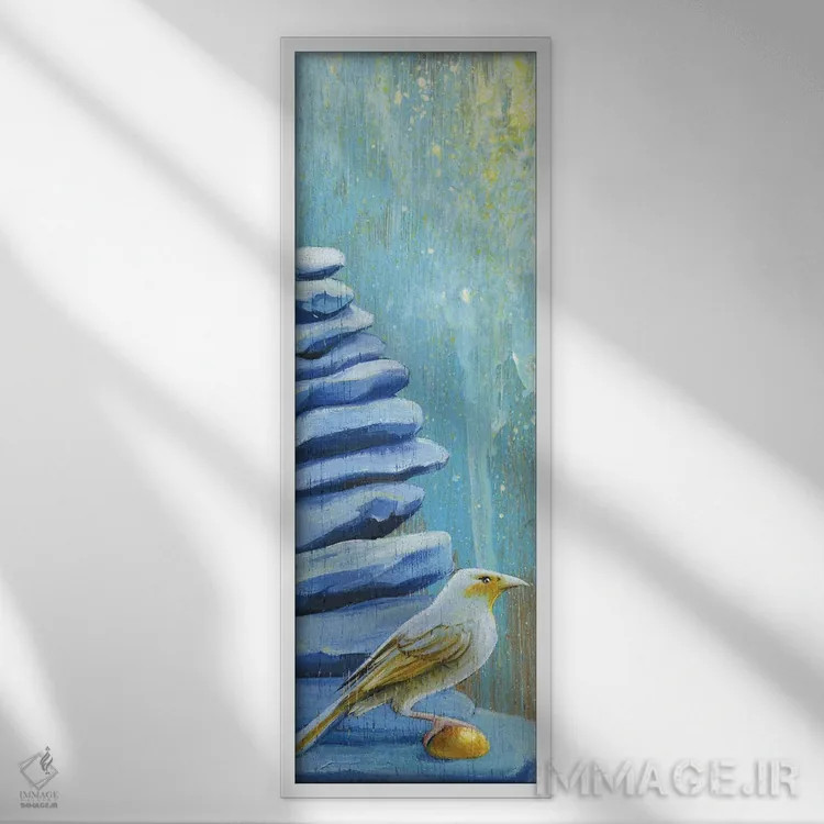 تابلو افکار عمیق اثر گیگی چن - نمای قابدار سفید