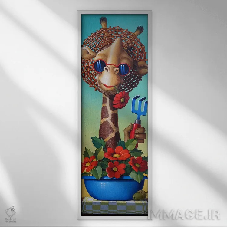 تابلو باغبان اثر فرانک وارمدام - نمای قابدار سفید