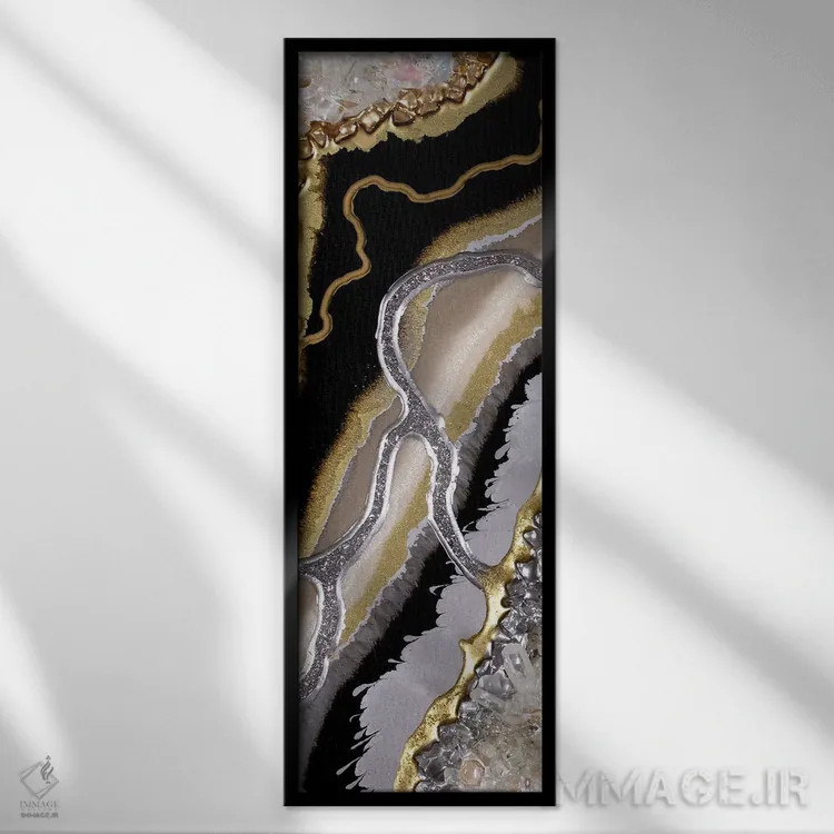 تابلو سرنوشت زمینی I اثر گوگا استودیو (استودیوی هنری) - نمای قابدار مشکی