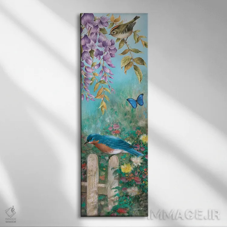 تابلو بلوبرد حیاطخلوت اثر جوردانو استودیو (استودیوی هنری) - نمای روبهرو روی دیوار