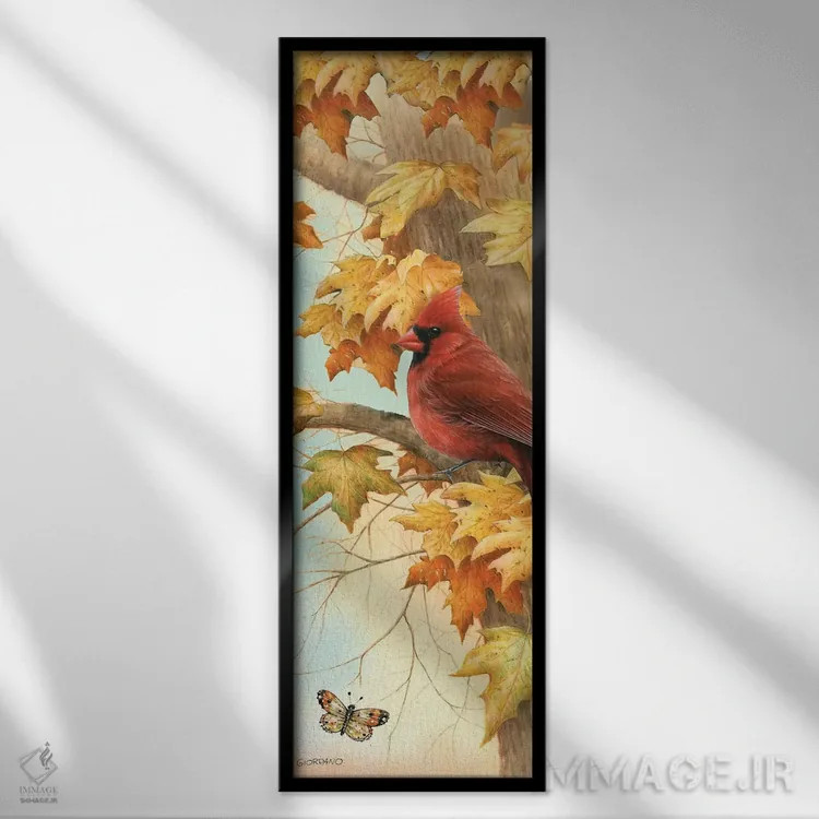 تابلو یاقوت پاییزی اثر جوردانو استودیو (استودیوی هنری) - نمای قابدار مشکی