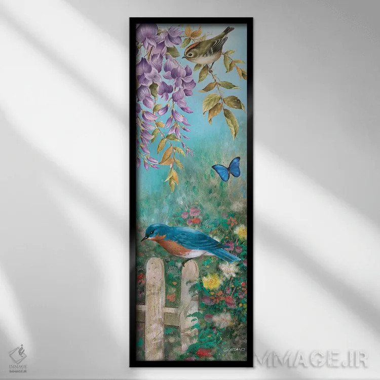 تابلو بلوبرد حیاطخلوت اثر جوردانو استودیو (استودیوی هنری) - نمای قابدار مشکی