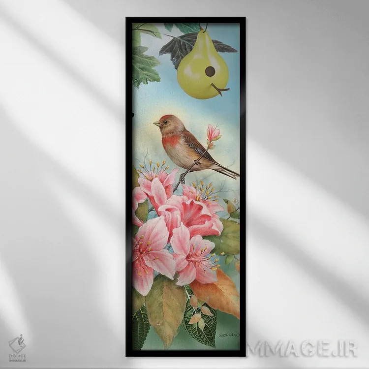 تابلو فنچ مخصوص این فصل اثر جوردانو استودیو (استودیوی هنری) - نمای قابدار مشکی