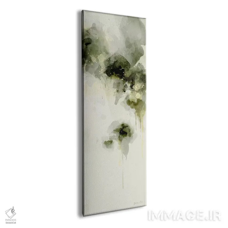 تابلو صبح انتزاعی مهآلود ۱ اثر گرین لیلی (برند هنری) - نمای پرسپکتیو محصول