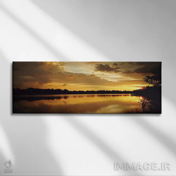 تابلو غروب زرد اثر گیل پک - نمای روبهرو روی دیوار
