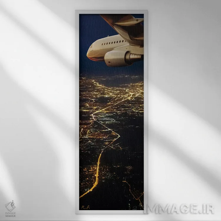 تابلو کتاب هوانوردی V اثر راب فرانسیس - نمای قابدار سفید