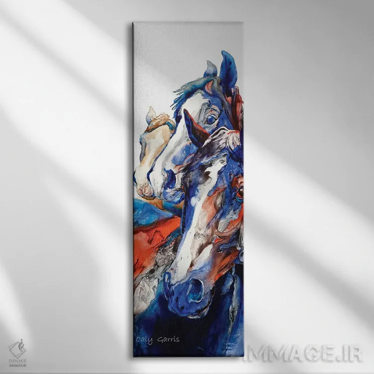 تابلو کشمکشکنندگان ماجراجو (اشاره به دزداندریایی) اثر کالی گاریس - نمای روبهرو روی دیوار