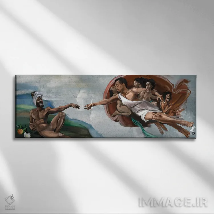 تابلو خدایان آتلانتا (ATL) اثر گوردون رو - نمای روبهرو روی دیوار