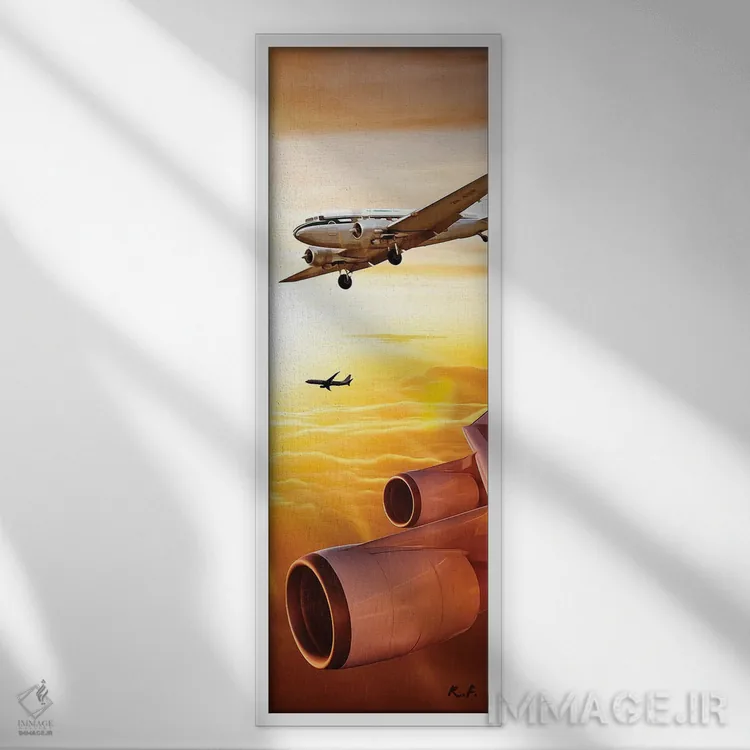 تابلو کتاب هوانوردی VI اثر راب فرانسیس - نمای قابدار سفید