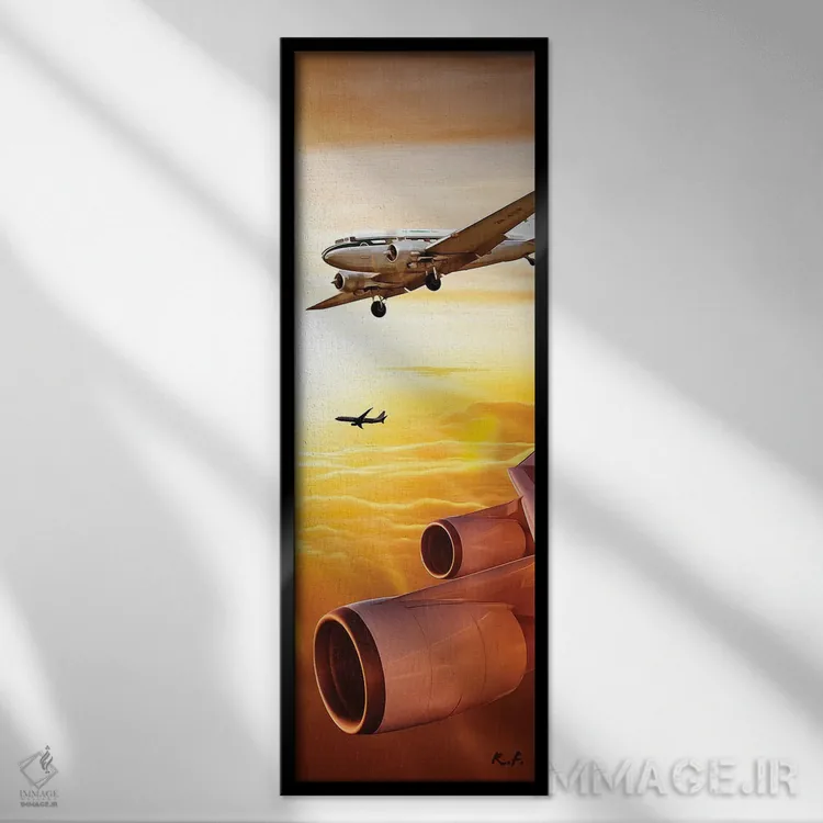 تابلو کتاب هوانوردی VI اثر راب فرانسیس - نمای قابدار مشکی