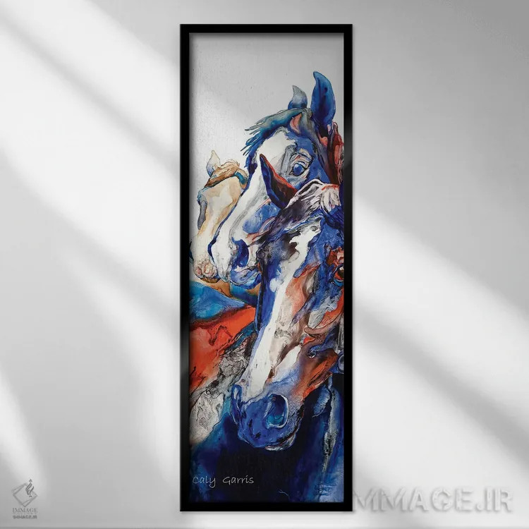 تابلو کشمکشکنندگان ماجراجو (اشاره به دزداندریایی) اثر کالی گاریس - نمای قابدار مشکی