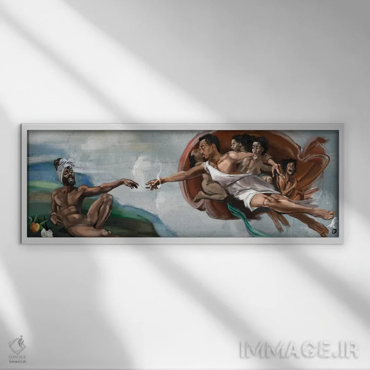 تابلو خدایان آتلانتا (ATL) اثر گوردون رو - نمای قابدار سفید