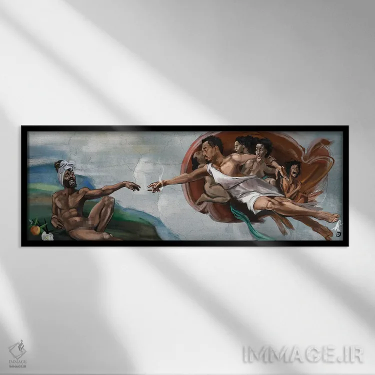 تابلو خدایان آتلانتا (ATL) اثر گوردون رو - نمای قابدار مشکی