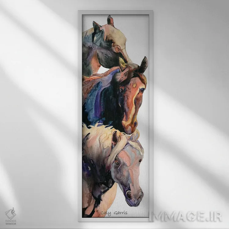 تابلو سایههای تاریک اثر کالی گاریس - نمای قابدار سفید