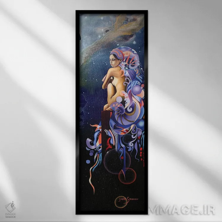 تابلو در لبه جهان اثر گرائیم استیونسون - نمای قابدار مشکی