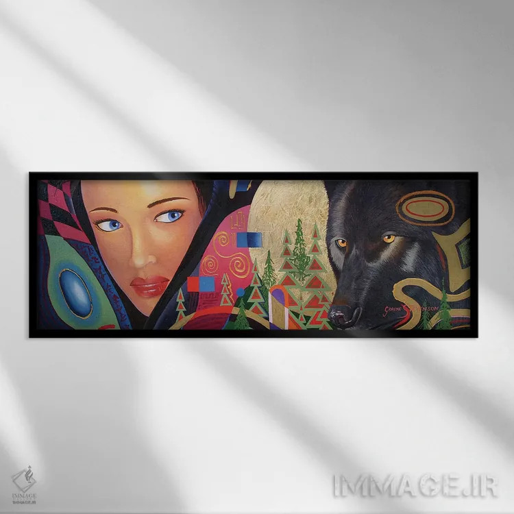 تابلو در جنگل اثر گرائیم استیونسون - نمای قابدار مشکی