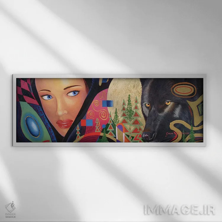 تابلو در جنگل اثر گرائیم استیونسون - نمای قابدار سفید