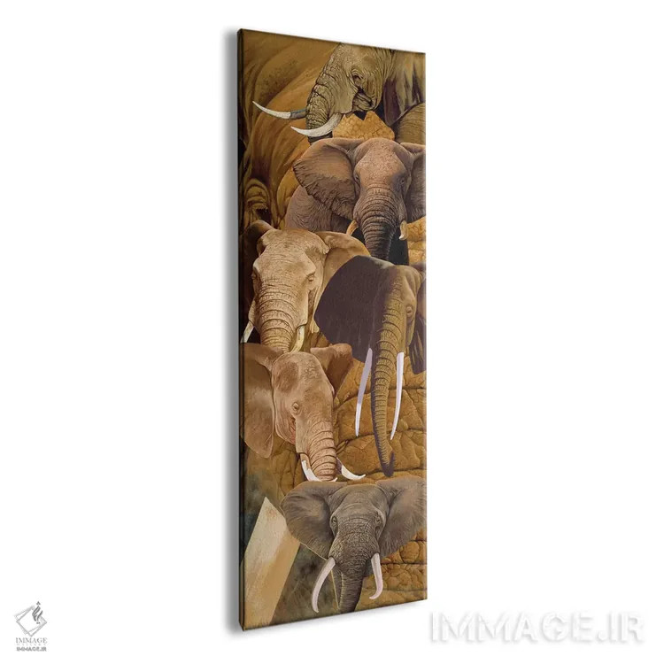 تابلو سرهای فیل اثر گرائیم استیونسون - نمای پرسپکتیو محصول