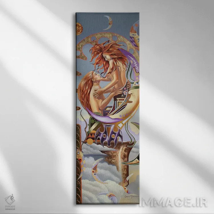 تابلو شکارچی زن اثر گرائیم استیونسون - نمای روبهرو روی دیوار