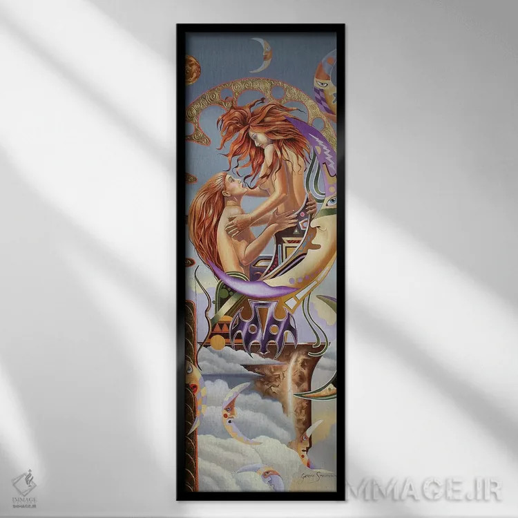 تابلو شکارچی زن اثر گرائیم استیونسون - نمای قابدار مشکی