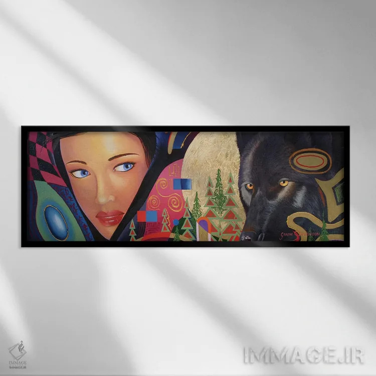 تابلو در جنگل اثر گرائیم استیونسون - نمای قابدار مشکی