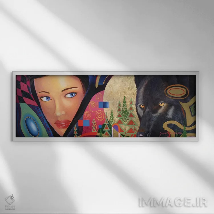 تابلو در جنگل اثر گرائیم استیونسون - نمای قابدار سفید