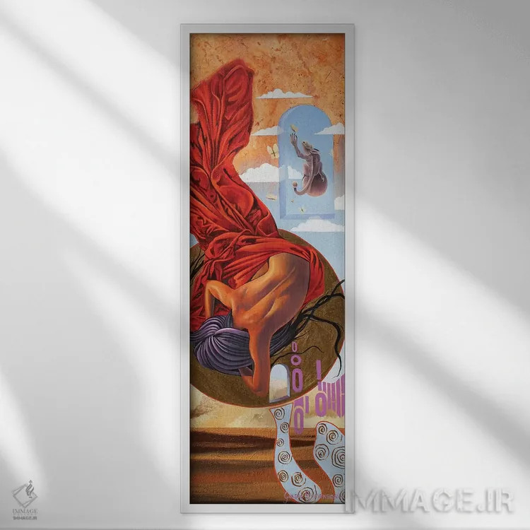 تابلو نزول اثر گرائیم استیونسون - نمای قابدار سفید