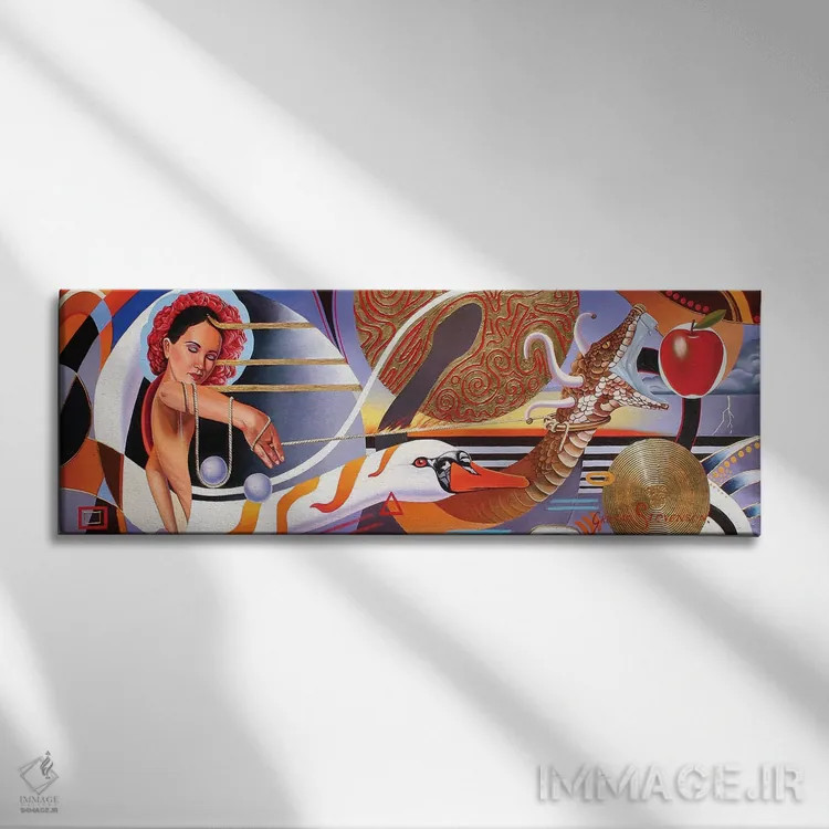 تابلو سنجیدن پیامدها اثر گرائیم استیونسون - نمای روبهرو روی دیوار