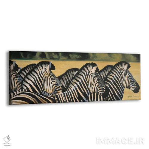 تابلو گورخرها اثر گرائیم استیونسون - نمای پرسپکتیو محصول