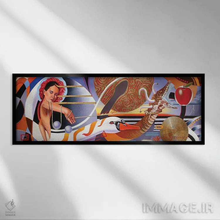 تابلو سنجیدن پیامدها اثر گرائیم استیونسون - نمای قابدار مشکی