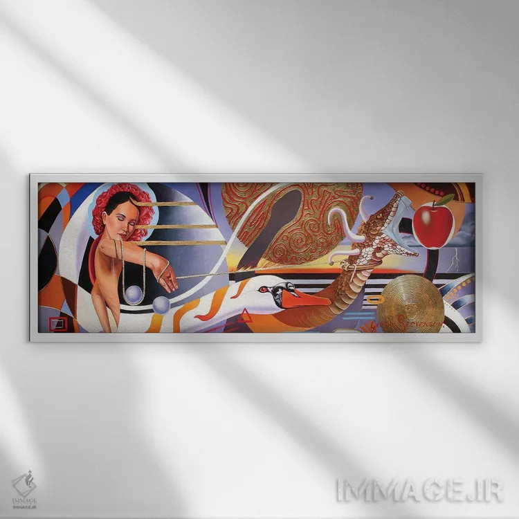 تابلو سنجیدن پیامدها اثر گرائیم استیونسون - نمای قابدار سفید