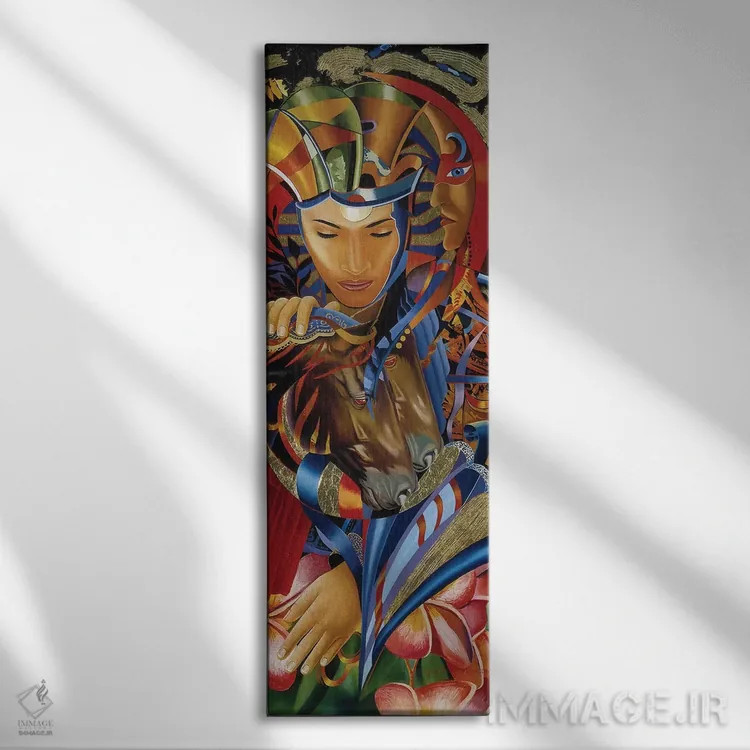 تابلو طلوع ایزیس (ایزدبانوی مصر باستان) اثر گرائیم استیونسون - نمای روبهرو روی دیوار