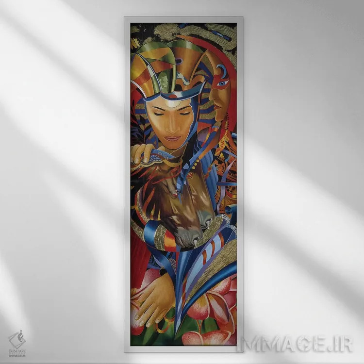 تابلو طلوع ایزیس (ایزدبانوی مصر باستان) اثر گرائیم استیونسون - نمای قابدار سفید