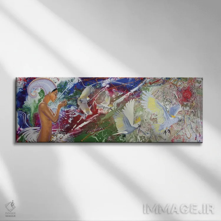 تابلو آب یعنی زندگی اثر گرائیم استیونسون - نمای روبهرو روی دیوار