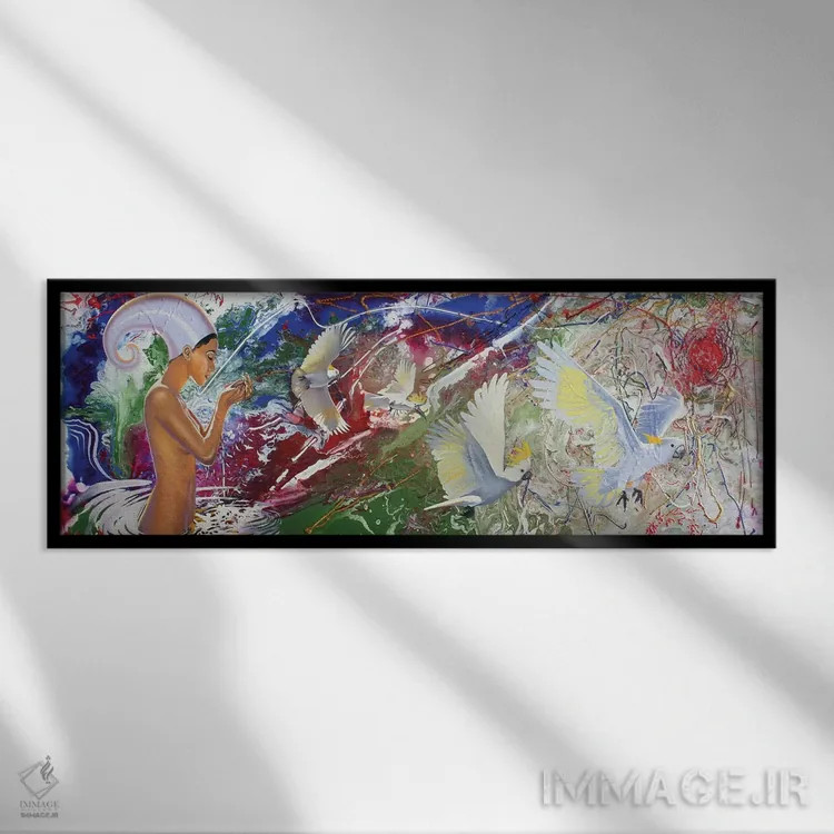 تابلو آب یعنی زندگی اثر گرائیم استیونسون - نمای قابدار مشکی