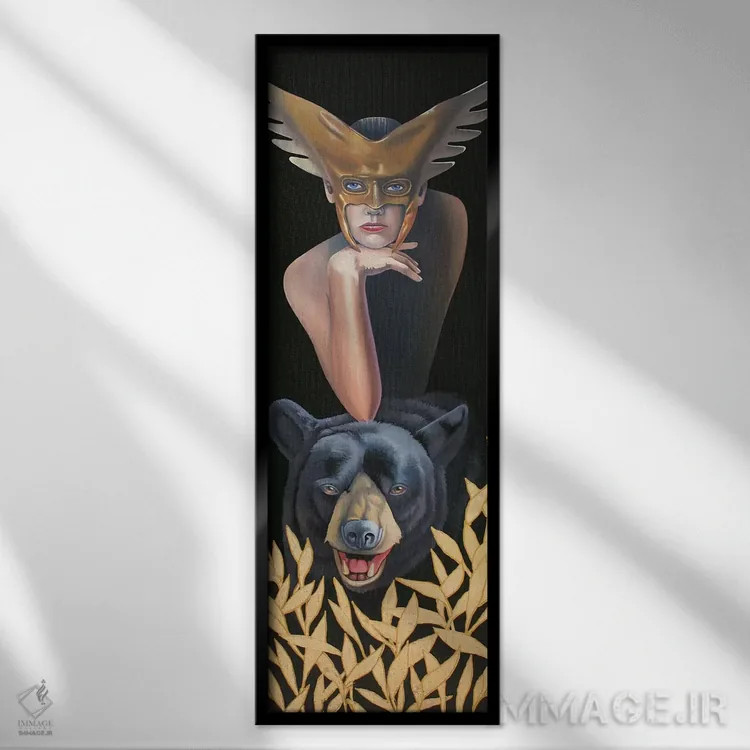 تابلو نگهبان طبیعت وحش اثر گرائیم استیونسون - نمای قابدار مشکی