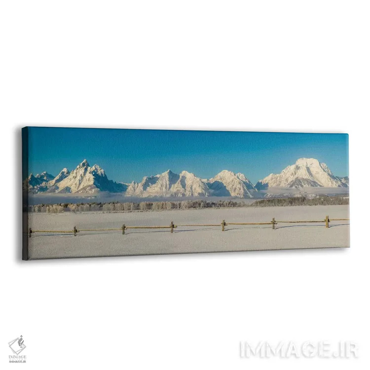 تابلو Wyoming. Grand Teton National Park, winter landscape II,آمریکا، وایومینگ، پارک ملی گرند تتون، منظره زمستانی ۲ اثر جورج تئودور - نمای پرسپکتیو محصول
