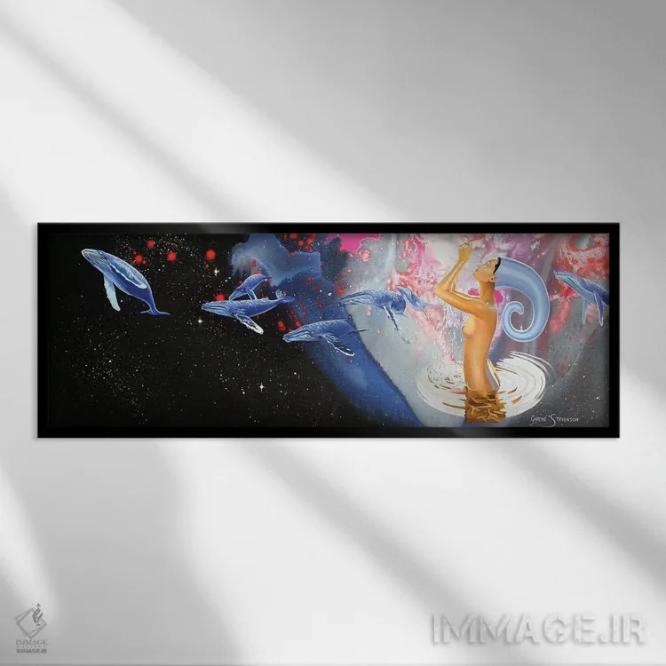 تابلو آبهای جهانشمول اثر گرائیم استیونسون - نمای قابدار مشکی