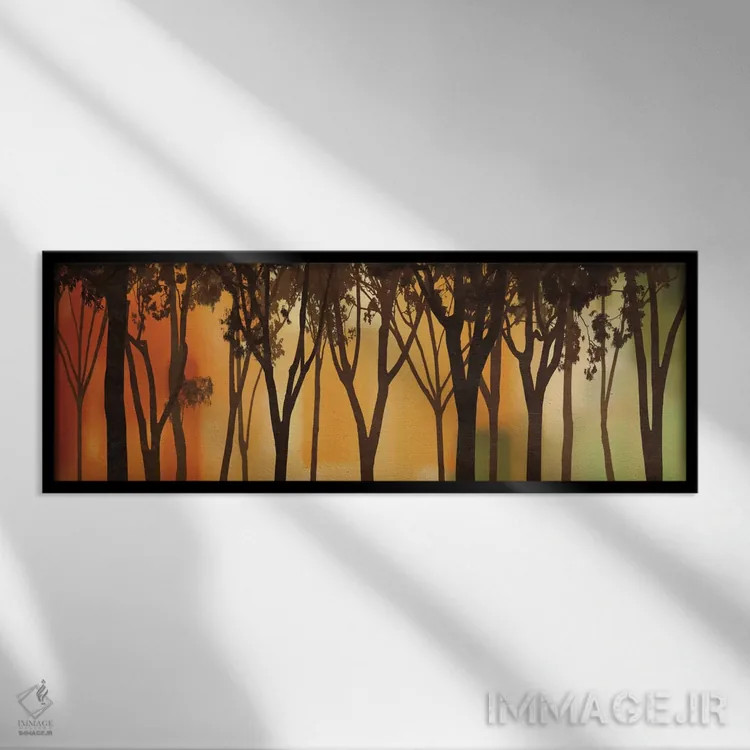 تابلو سایهنما در غروب اثر گرگوری ویلیامز - نمای قابدار مشکی