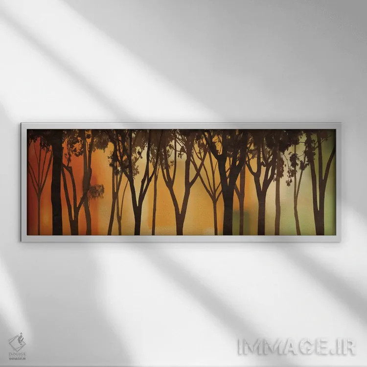 تابلو سایهنما در غروب اثر گرگوری ویلیامز - نمای قابدار سفید