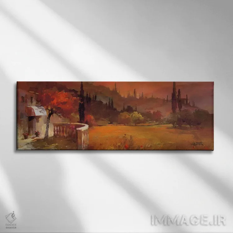 تابلو توسکانی رمانتیک ۱ (ایتالیا) اثر ویلم هنراتس - نمای روبهرو روی دیوار
