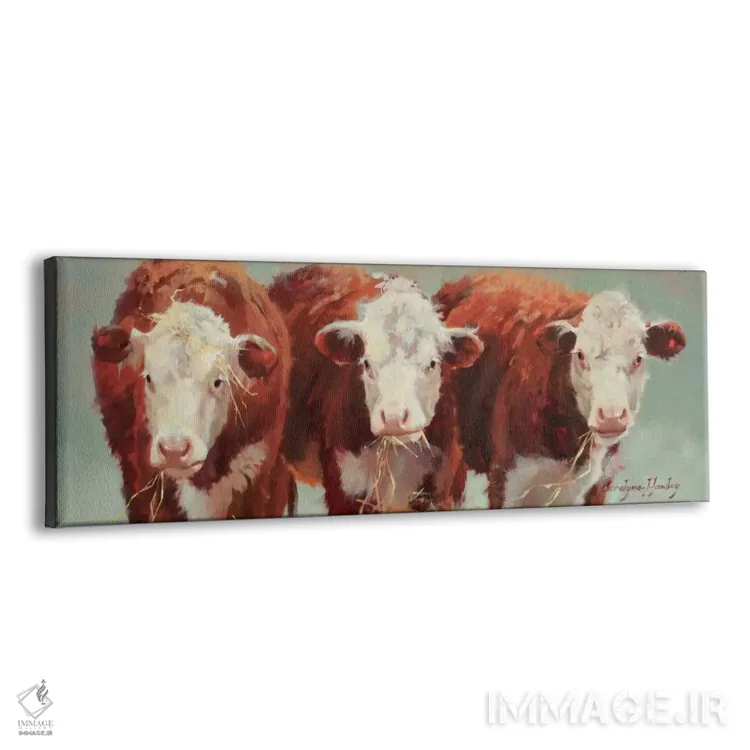 تابلو سهتا همشکل اثر کارولین هاولی - نمای پرسپکتیو محصول