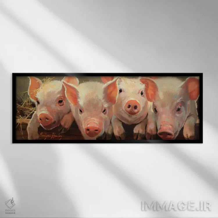 تابلو فشار بزرگ اثر کارولین هاولی - نمای قابدار مشکی