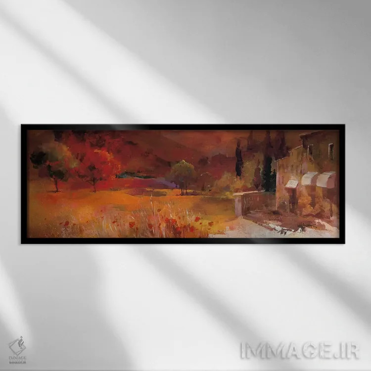 تابلو توسکانی رمانتیک ۲ (ایتالیا) اثر ویلم هنراتس - نمای قابدار مشکی