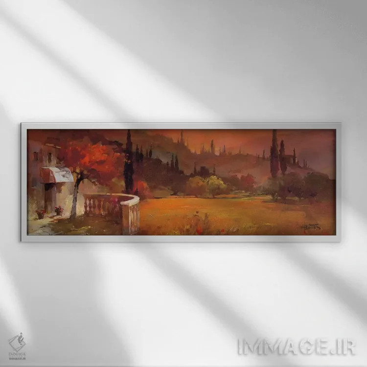 تابلو توسکانی رمانتیک ۱ (ایتالیا) اثر ویلم هنراتس - نمای قابدار سفید