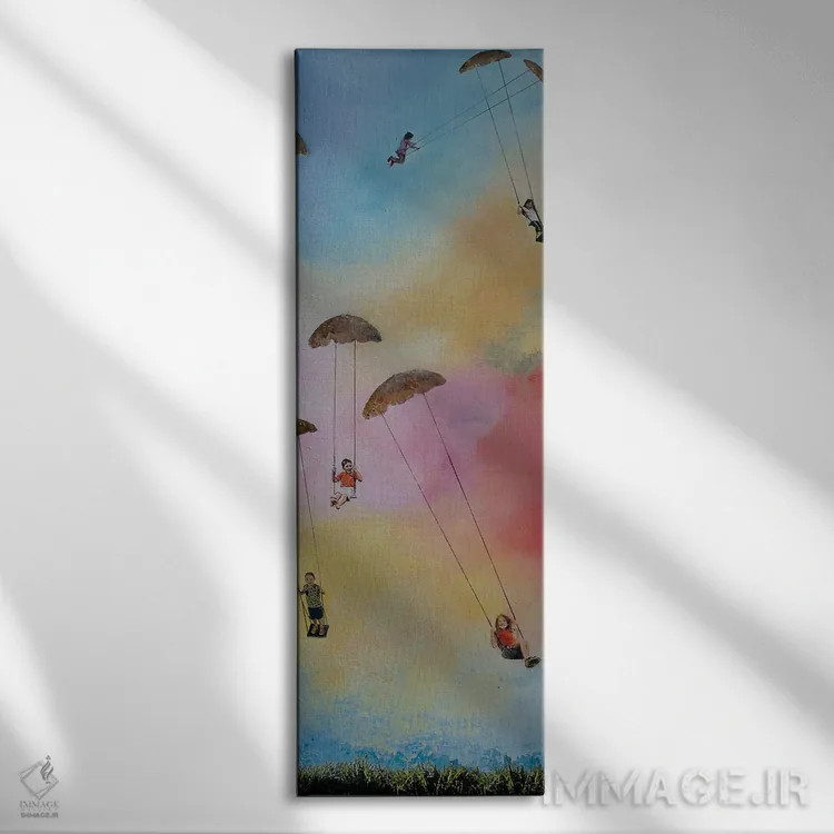 تابلو نیزهزدن یا چرخیدن ۱ اثر هانک پرهبوم - نمای روبهرو روی دیوار