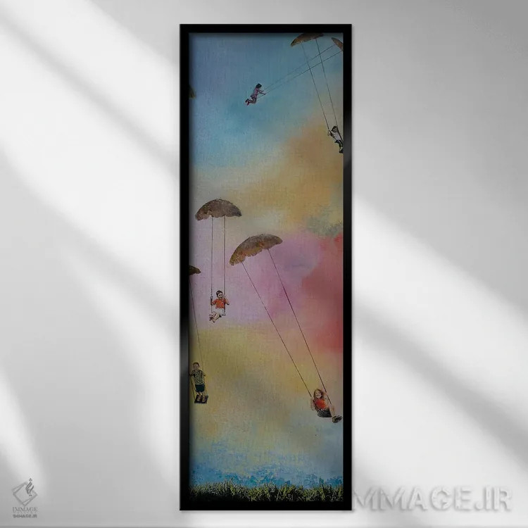 تابلو نیزهزدن یا چرخیدن ۱ اثر هانک پرهبوم - نمای قابدار مشکی