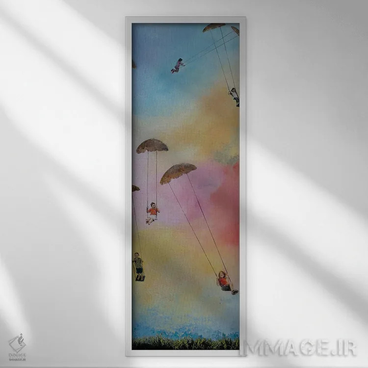 تابلو نیزهزدن یا چرخیدن ۱ اثر هانک پرهبوم - نمای قابدار سفید